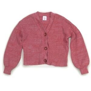 Girls Button Front Cardigan Sweater M 7/8